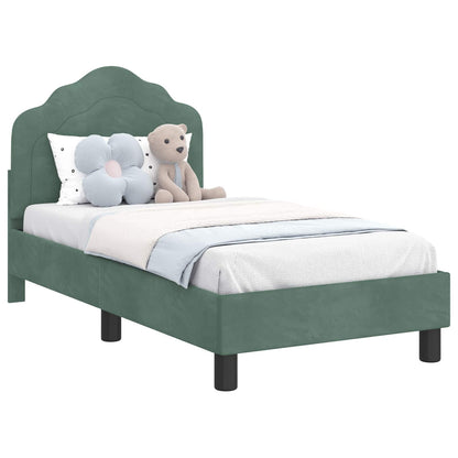 Struttura letto per bambini con testata Verde Mare 70 x 140 cm