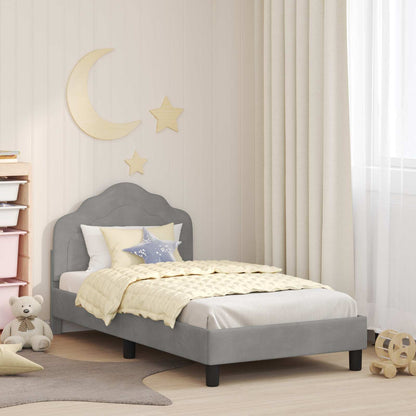 Struttura letto bambini con testata Grigio chiaro 80 x 160 cm