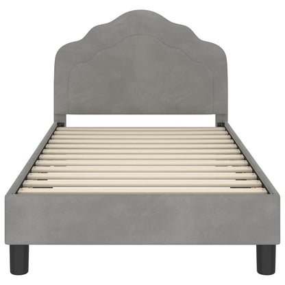 Struttura letto bambini con testata Grigio chiaro 80 x 160 cm
