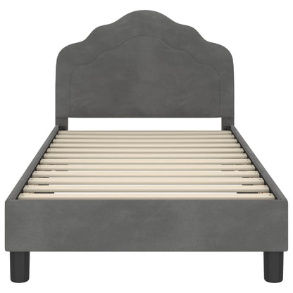 Struttura letto bambini con testata Grigio scuro 80 x 160 cm