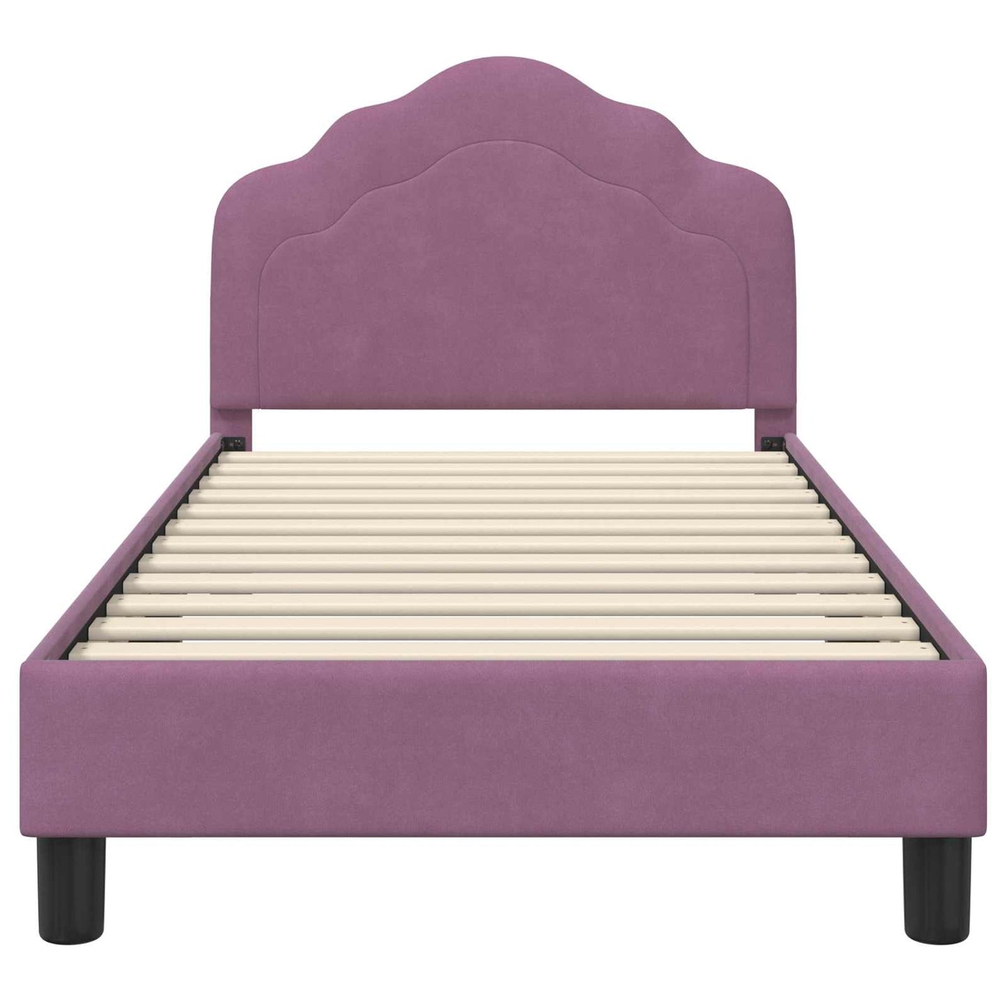 Struttura letto bambini con testata Viola 80 x 160 cm Velluto