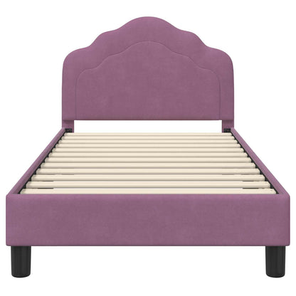 Struttura letto bambini con testata Viola 80 x 160 cm Velluto