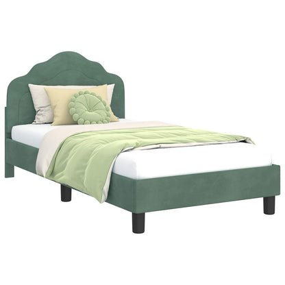 Struttura letto bambini con testata Verde Mare 80 x 160 cm