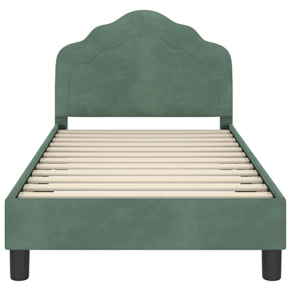 Struttura letto bambini con testata Verde Mare 80 x 160 cm