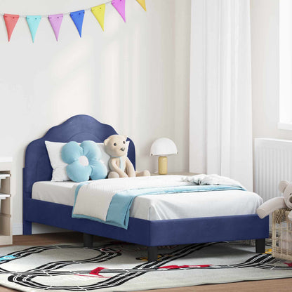 Struttura letto bambini con testata Blu Polizia 80 x 160 cm