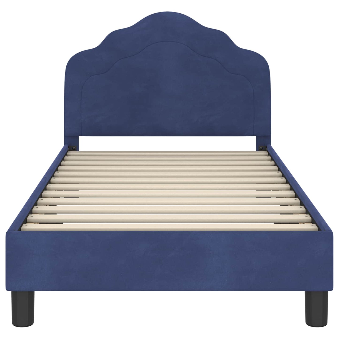 Struttura letto bambini con testata Blu Polizia 80 x 160 cm