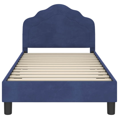 Struttura letto bambini con testata Blu Polizia 80 x 160 cm