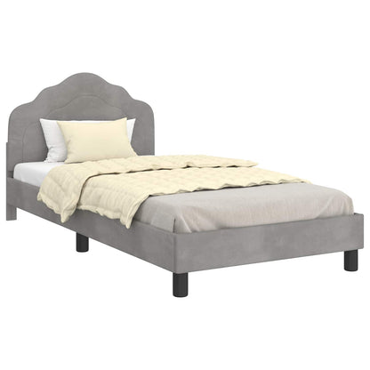 Struttura letto bambini con testata Grigio chiaro 80 x 200 cm