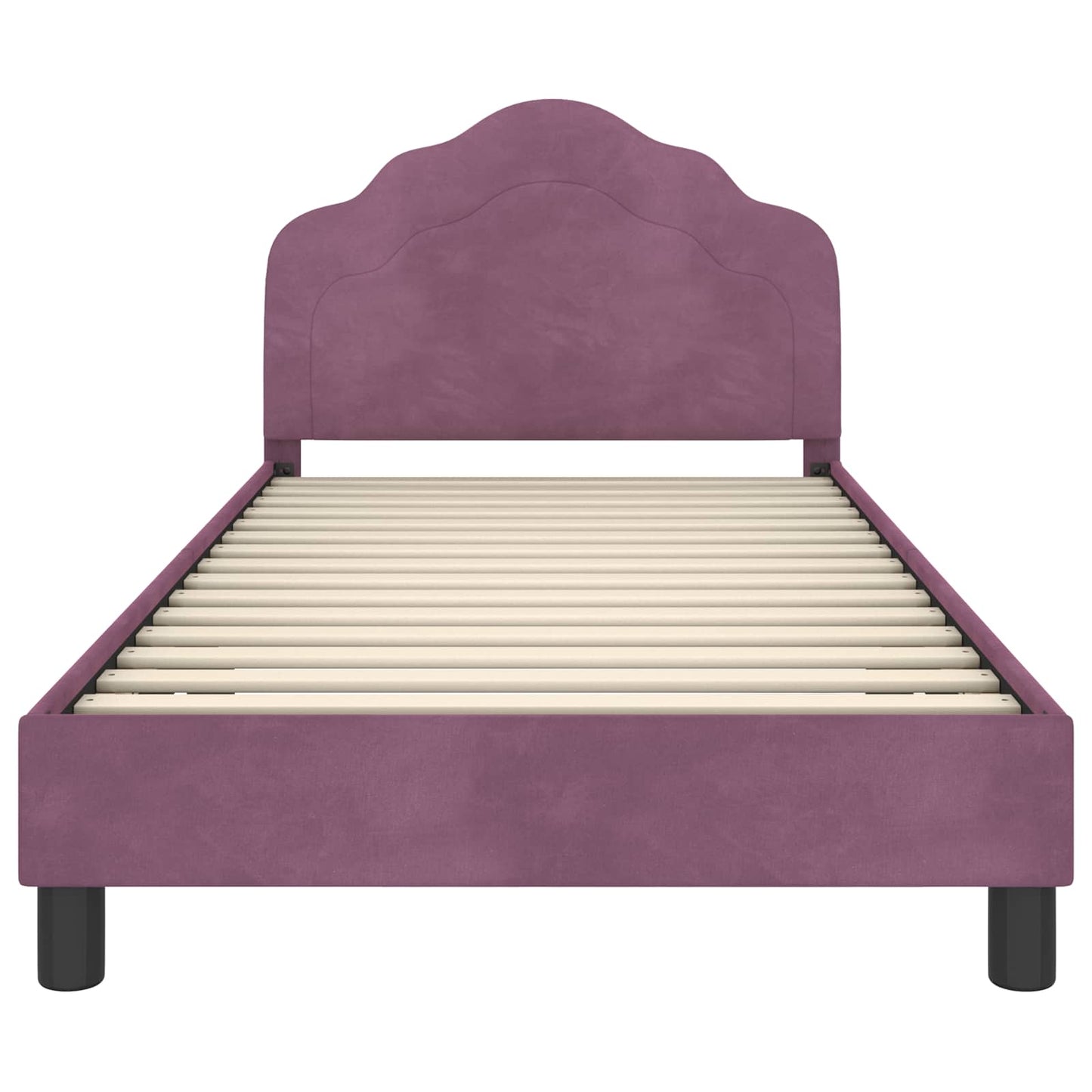Struttura letto bambini con testata Viola 80 x 200 cm Velluto