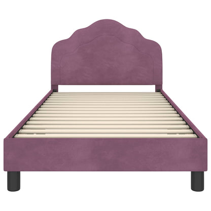 Struttura letto bambini con testata Viola 80 x 200 cm Velluto