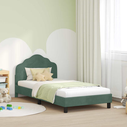 Struttura letto bambini con testata Verde Mare 80 x 200 cm