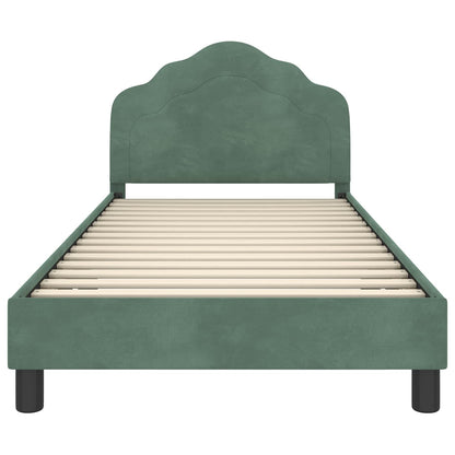 Struttura letto bambini con testata Verde Mare 80 x 200 cm