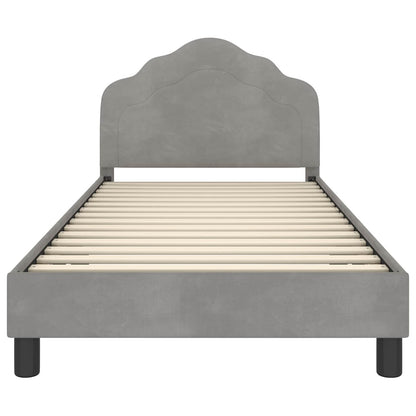 Struttura letto bambini con testata Grigio chiaro 90 x 190 cm