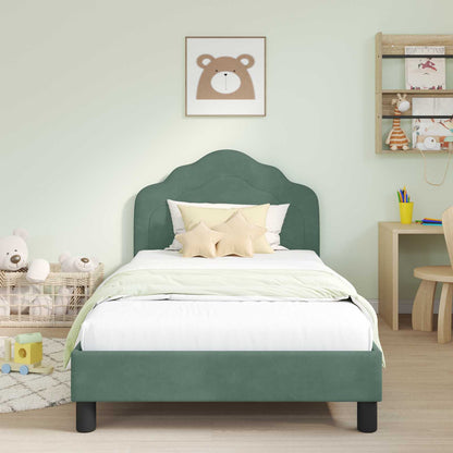 Struttura letto bambini con testata Verde Mare 90 x 190 cm