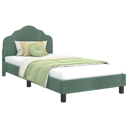 Struttura letto bambini con testata Verde Mare 90 x 190 cm