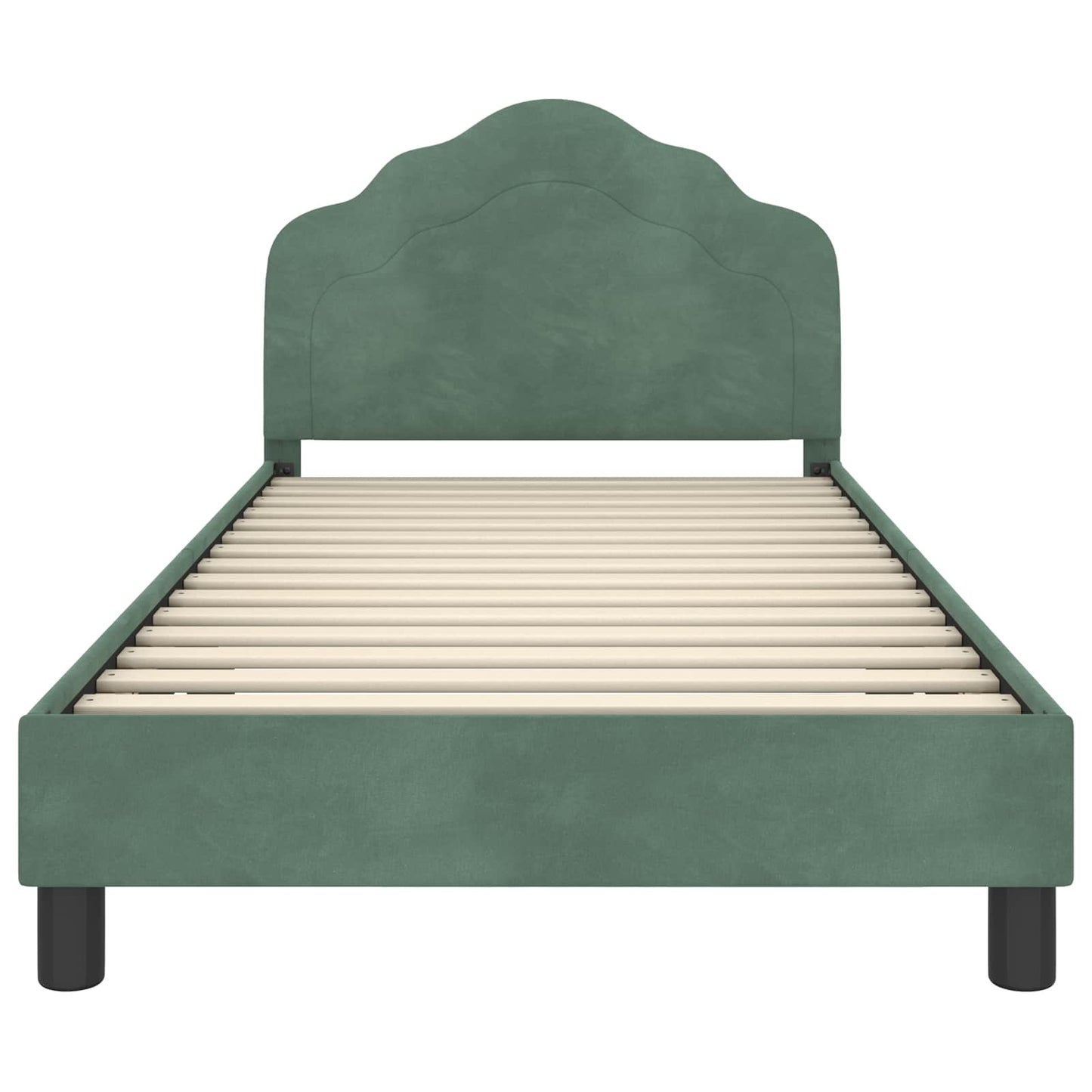 Struttura letto bambini con testata Verde Mare 90 x 190 cm