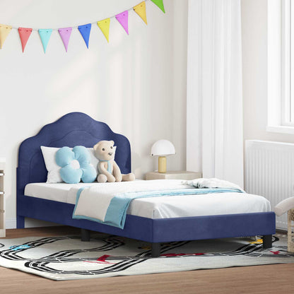 Struttura letto bambini con testata Blu Polizia 90 x 200 cm