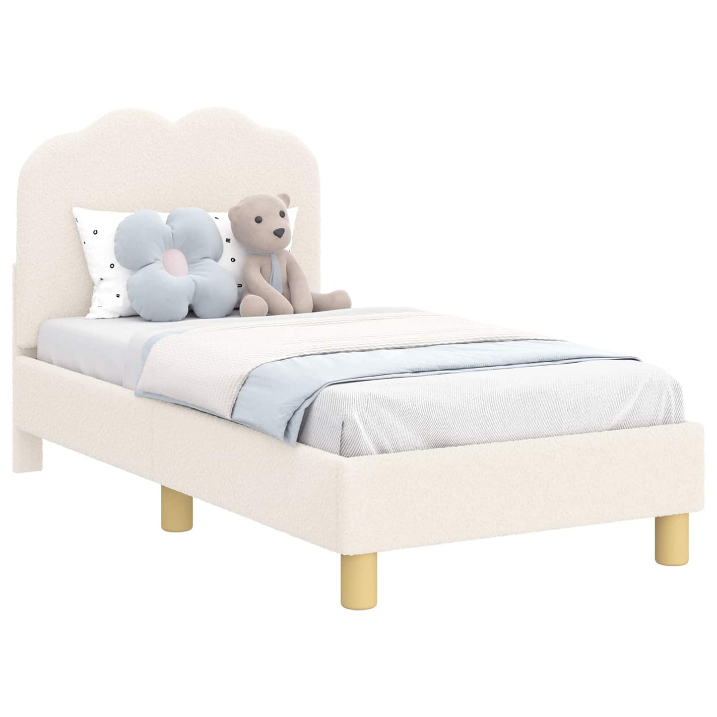 Struttura letto per bambini con testata Crema 70 x 140 cm