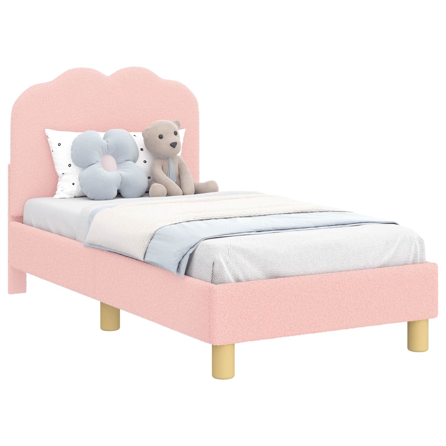 Struttura letto per bambini con testata Rosa 70 x 140 cm