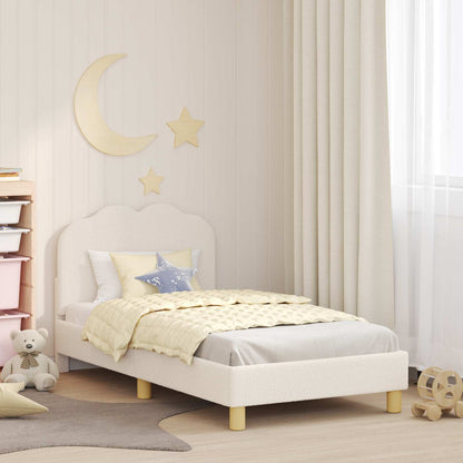 Struttura letto bambini con testata Crema 80 x 160 cm