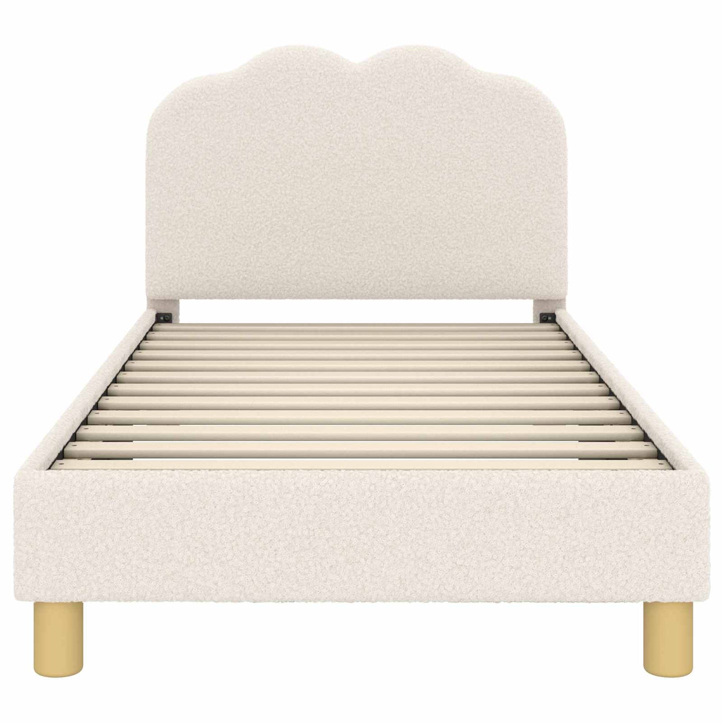 Struttura letto bambini con testata Crema 80 x 160 cm