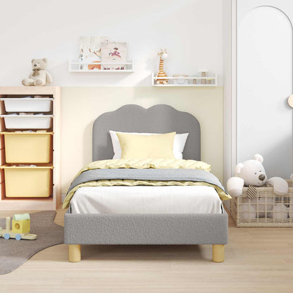 Struttura letto bambini con testata Grigio chiaro 80 x 160 cm