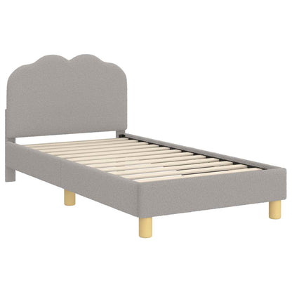 Struttura letto bambini con testata Grigio chiaro 80 x 160 cm
