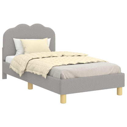 Struttura letto bambini con testata Grigio chiaro 80 x 160 cm