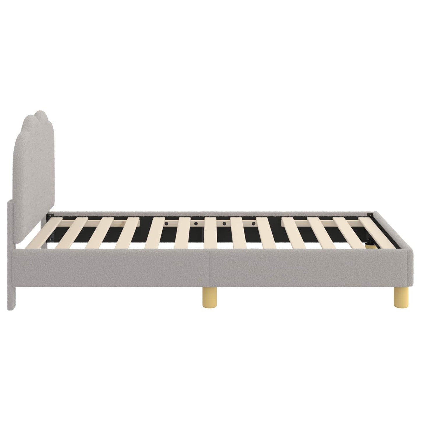 Struttura letto bambini con testata Grigio chiaro 80 x 160 cm