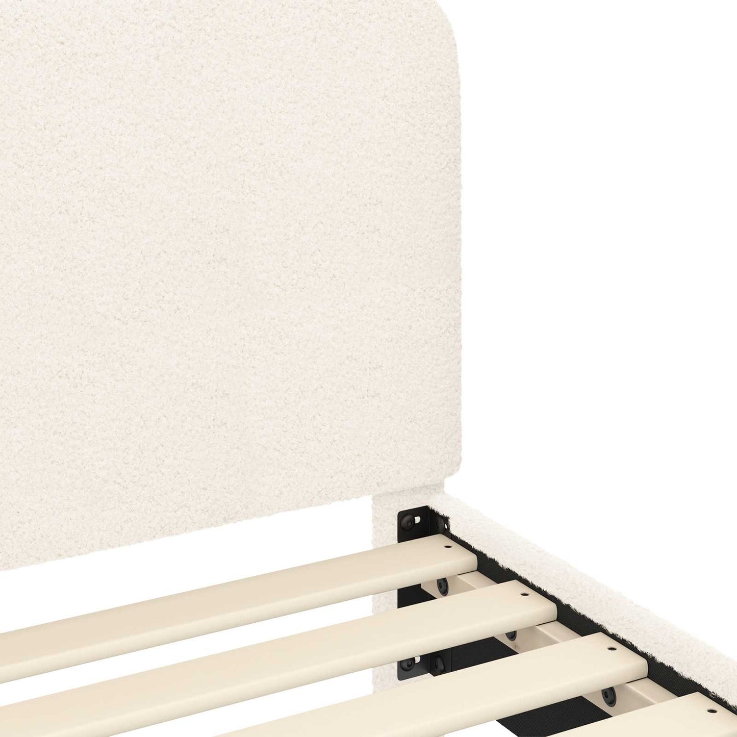 Struttura letto bambini con testata Crema 80 x 200 cm