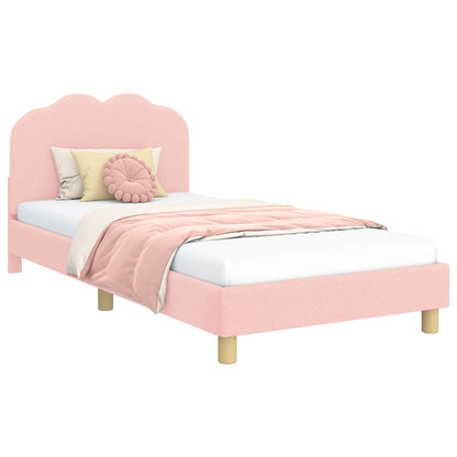 Struttura letto bambini con testata Rosa 80 x 200 cm