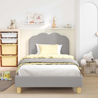 Struttura letto bambini con testata Grigio chiaro 80 x 200 cm
