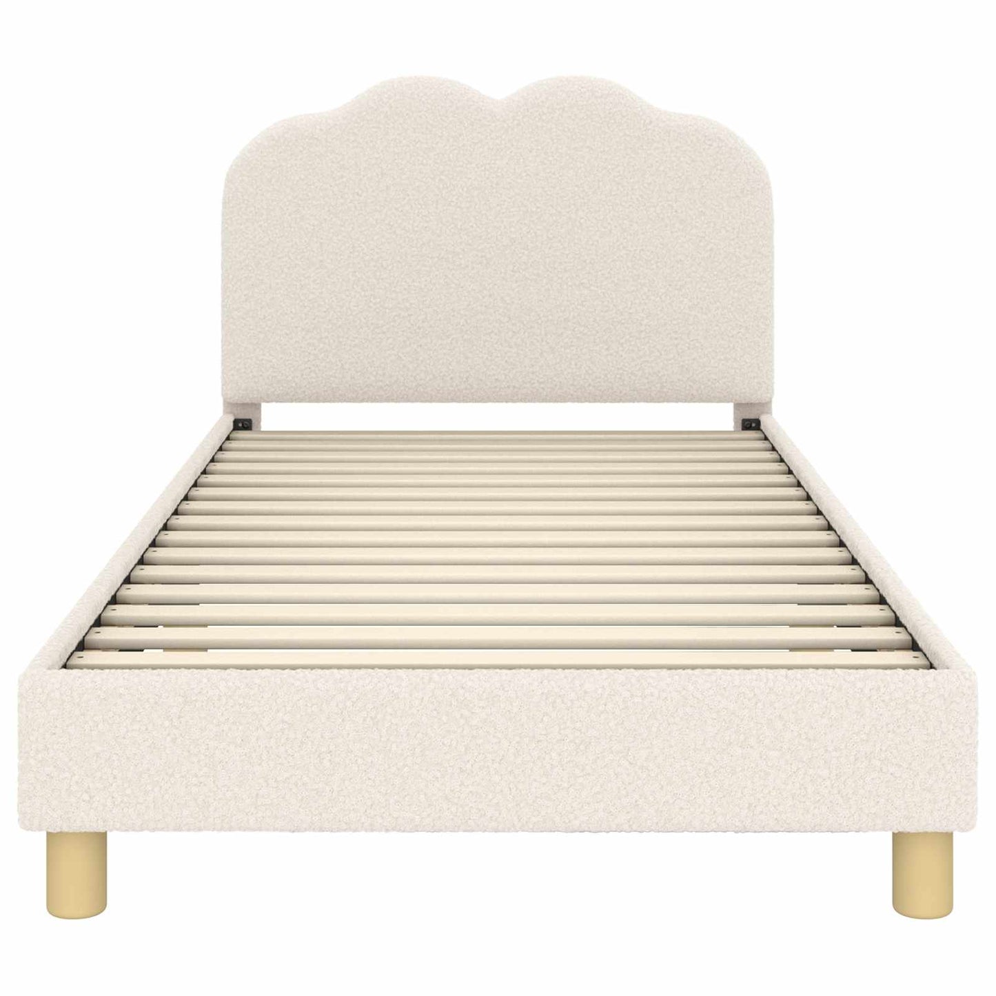 Struttura letto bambini con testata Crema 90 x 190 cm