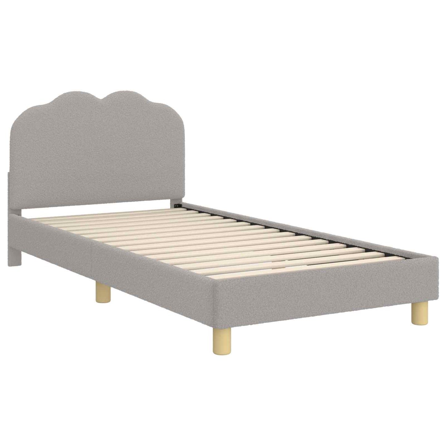 Struttura letto bambini con testata Grigio chiaro 90 x 190 cm