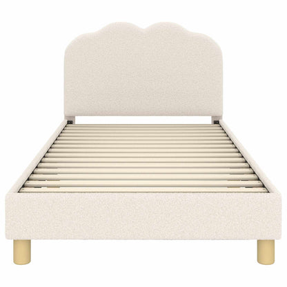 Struttura letto bambini con testata Crema 90 x 200 cm