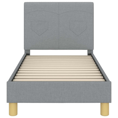 Struttura letto per bambini con testata Grigio chiaro Tessuto