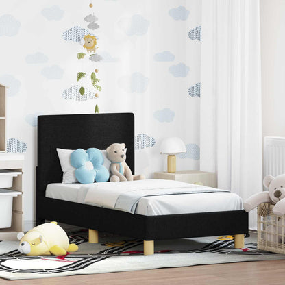 Struttura letto per bambini con testata Nero 70 x 140 cm