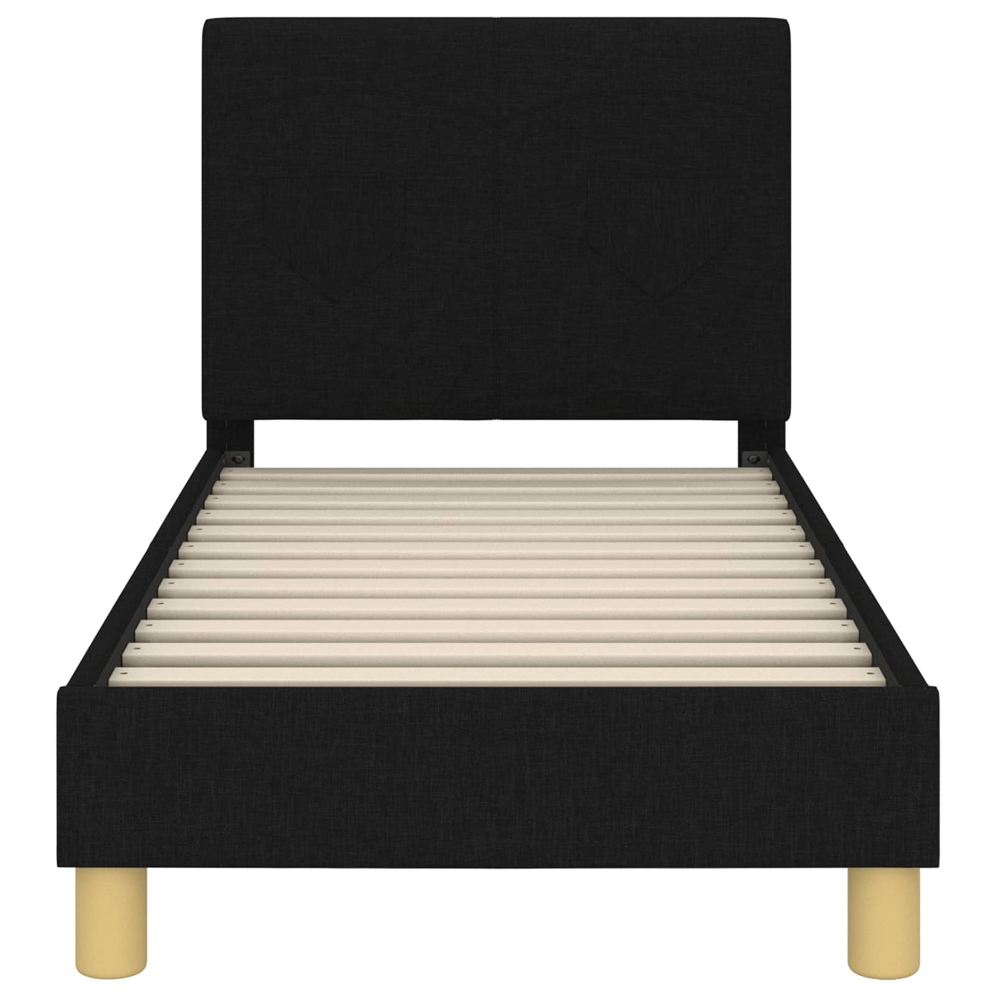 Struttura letto per bambini con testata Nero 70 x 140 cm