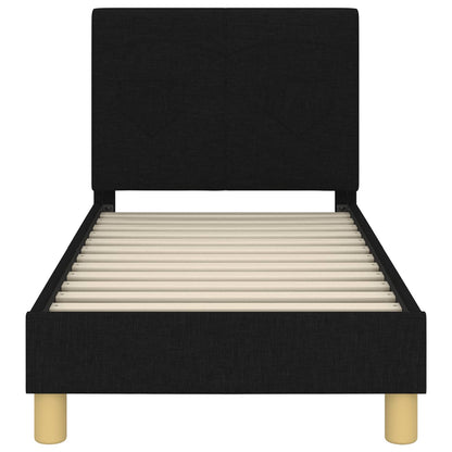 Struttura letto per bambini con testata Nero 70 x 140 cm