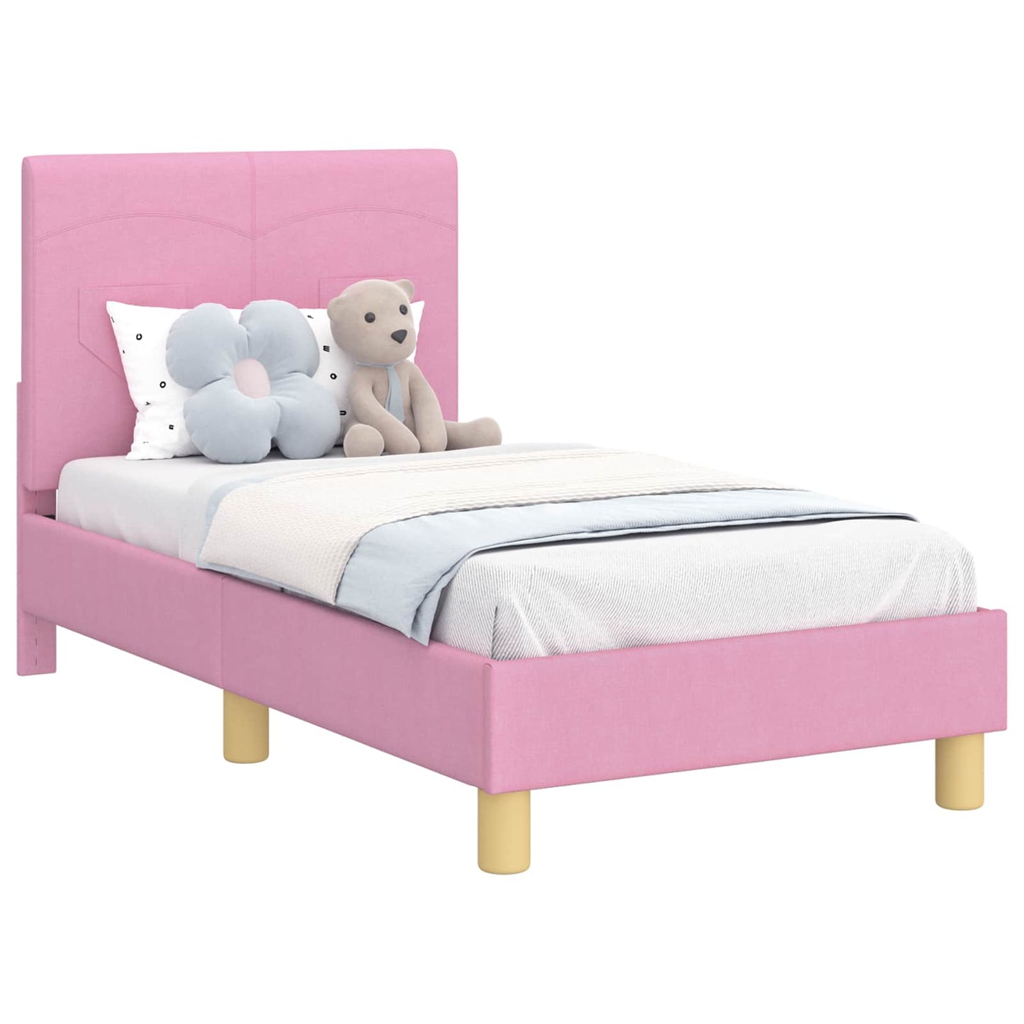 Struttura letto per bambini con testata Rosa 70 x 140 cm