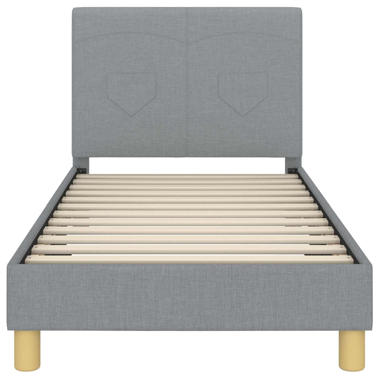 Struttura letto bambini con testata Grigio chiaro 80 x 160 cm