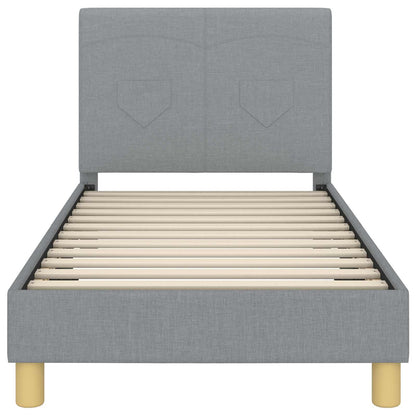 Struttura letto bambini con testata Grigio chiaro 80 x 160 cm