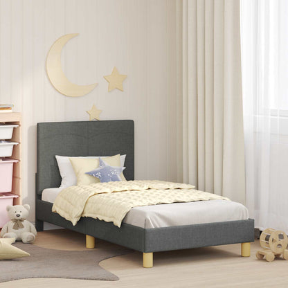 Struttura letto bambini con testata Grigio scuro 80 x 160 cm