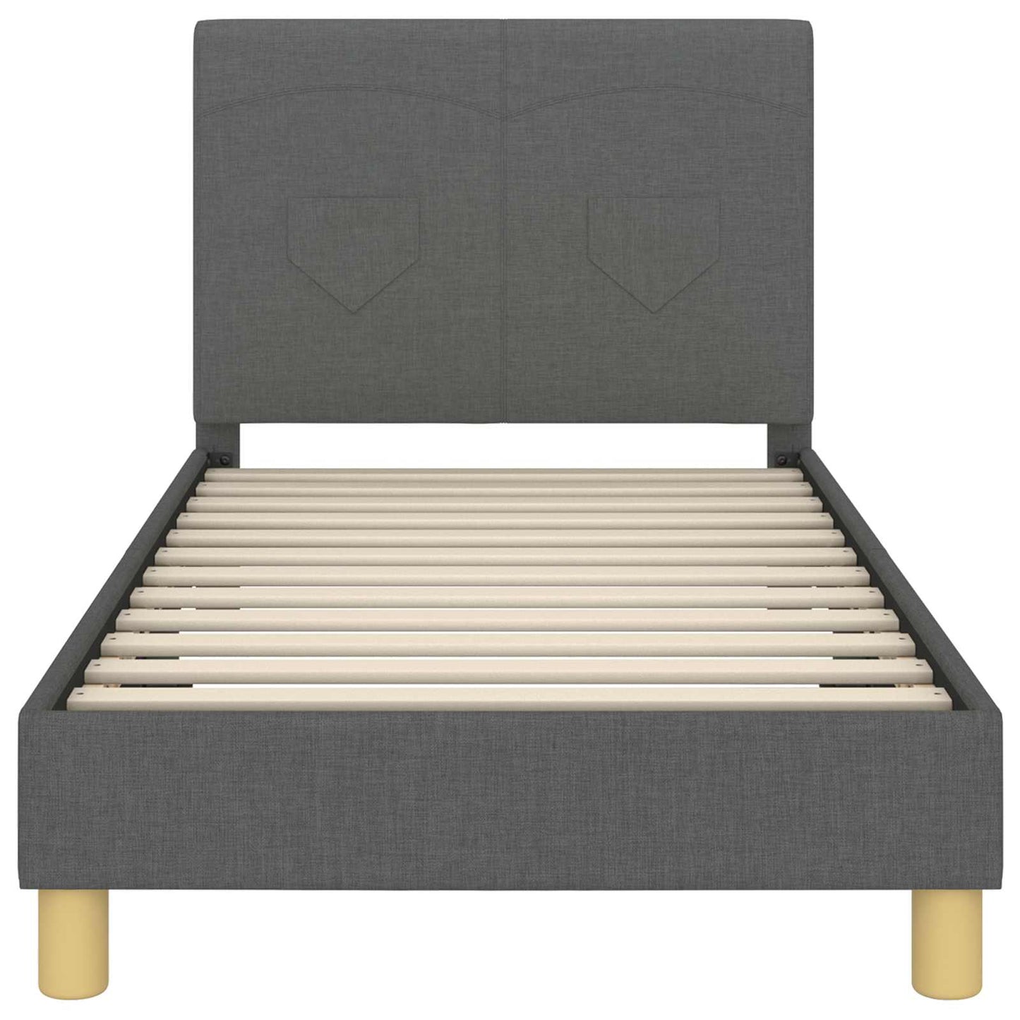 Struttura letto bambini con testata Grigio scuro 80 x 160 cm
