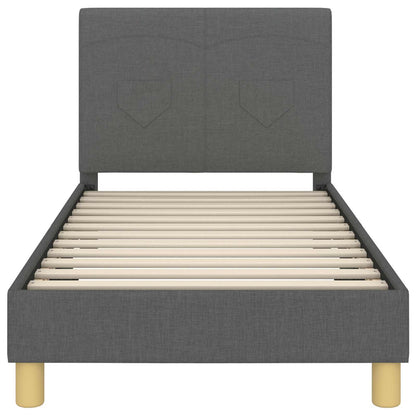 Struttura letto bambini con testata Grigio scuro 80 x 160 cm