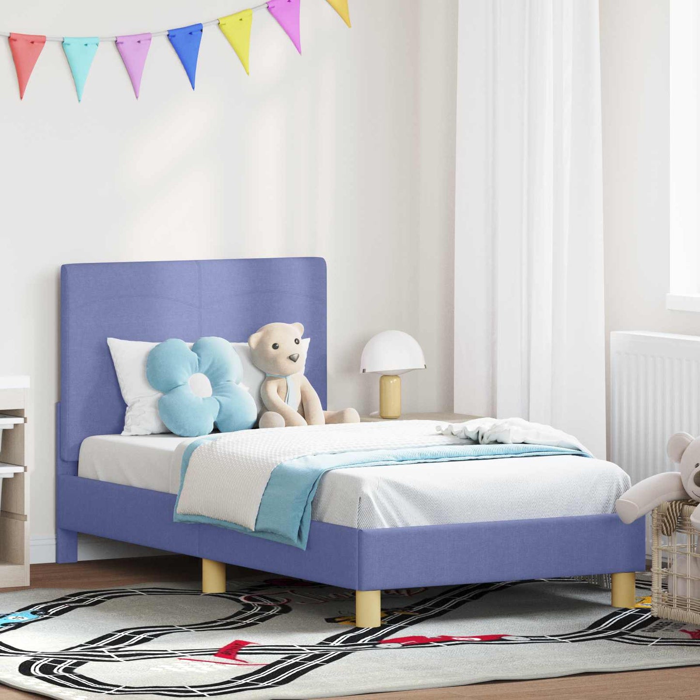 Struttura letto bambini con testata Blu jeans 80 x 160 cm