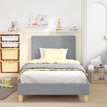 Struttura letto bambini con testata Grigio chiaro 80 x 200 cm