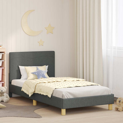 Struttura letto bambini con testata Grigio scuro 80 x 200 cm