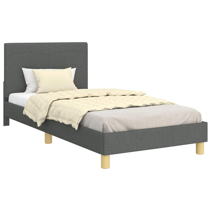 Struttura letto bambini con testata Grigio scuro 80 x 200 cm
