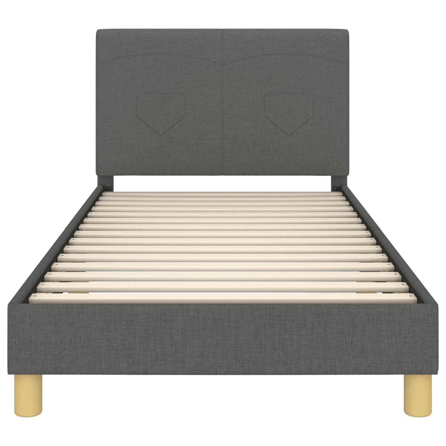 Struttura letto bambini con testata Grigio scuro 80 x 200 cm